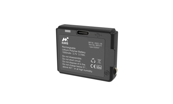 ELWIS LIGHTING Elwis Batteri 1000mAh 3,7W, USB C, til Catch H430R, Blaze H480R