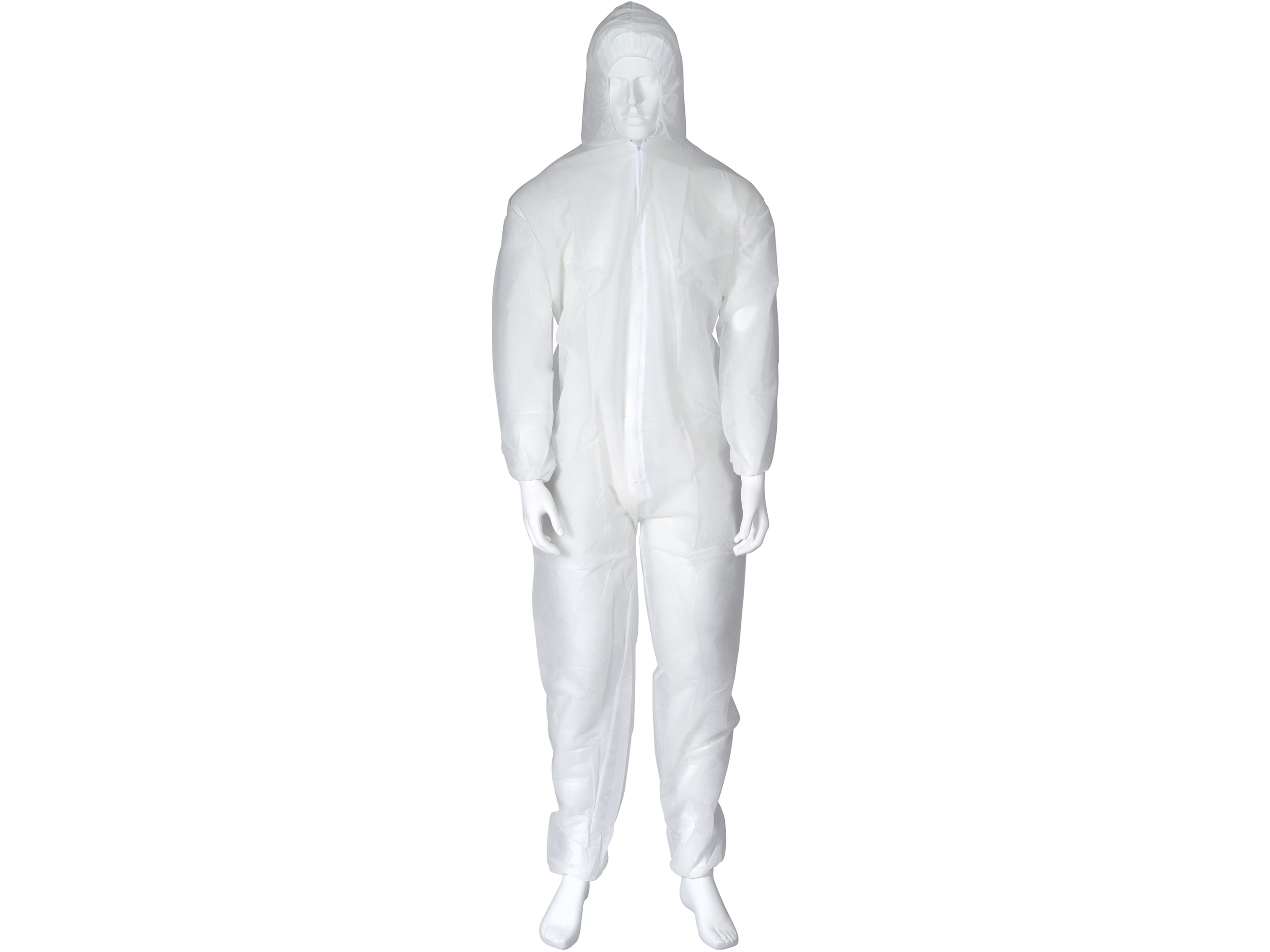 Ox-On PP Coverall Basic beskyttelsesdragt med hætte, hvid, str. 2XL