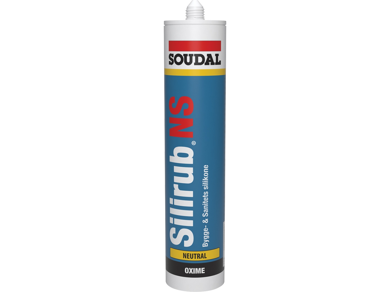 Silirub NS er en universel bygge- og sanitets silikone hvid 310ml