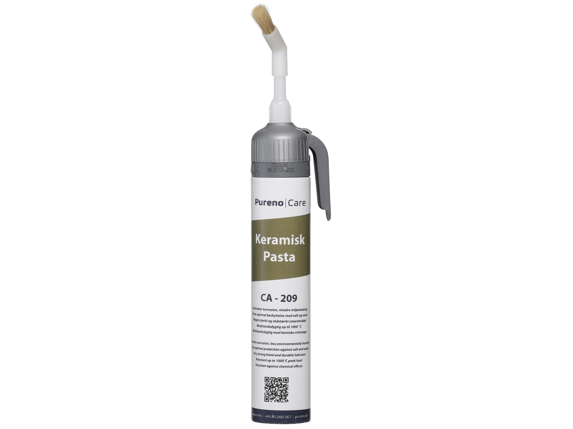 PURENO Keramisk Pasta med pensel 200ml. Beskytter mod salt, syre og vand. Kan modstå meget høje temperaturer (1000°C)
