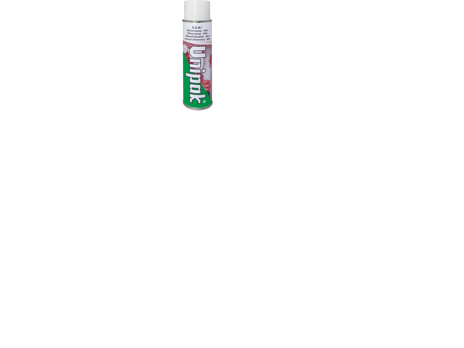 UNIPAK S.A.N.® glidemiddel er et silikoneglidemiddel fremstillet af en klar, lugtsvag NSF-godkendt silikoneolie 500ml