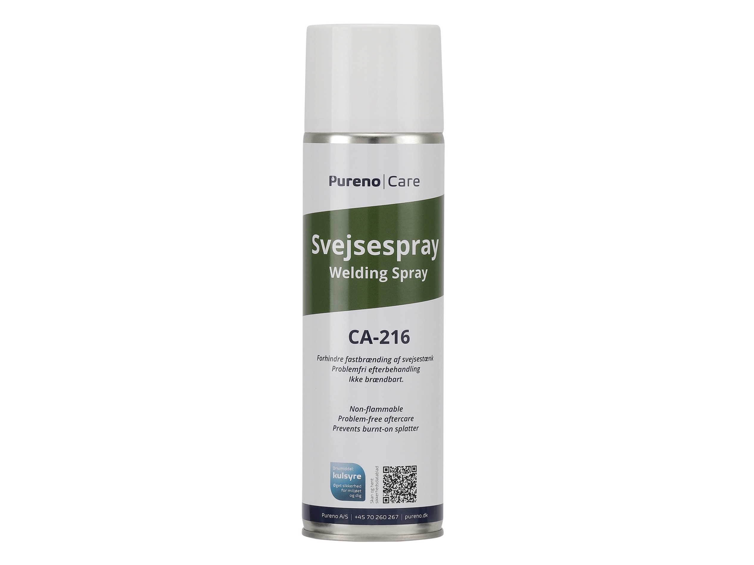 Pureno svejsespray 500ml - Kulsyre, modvirker at svejsestænk sætter sig på dyser/emner