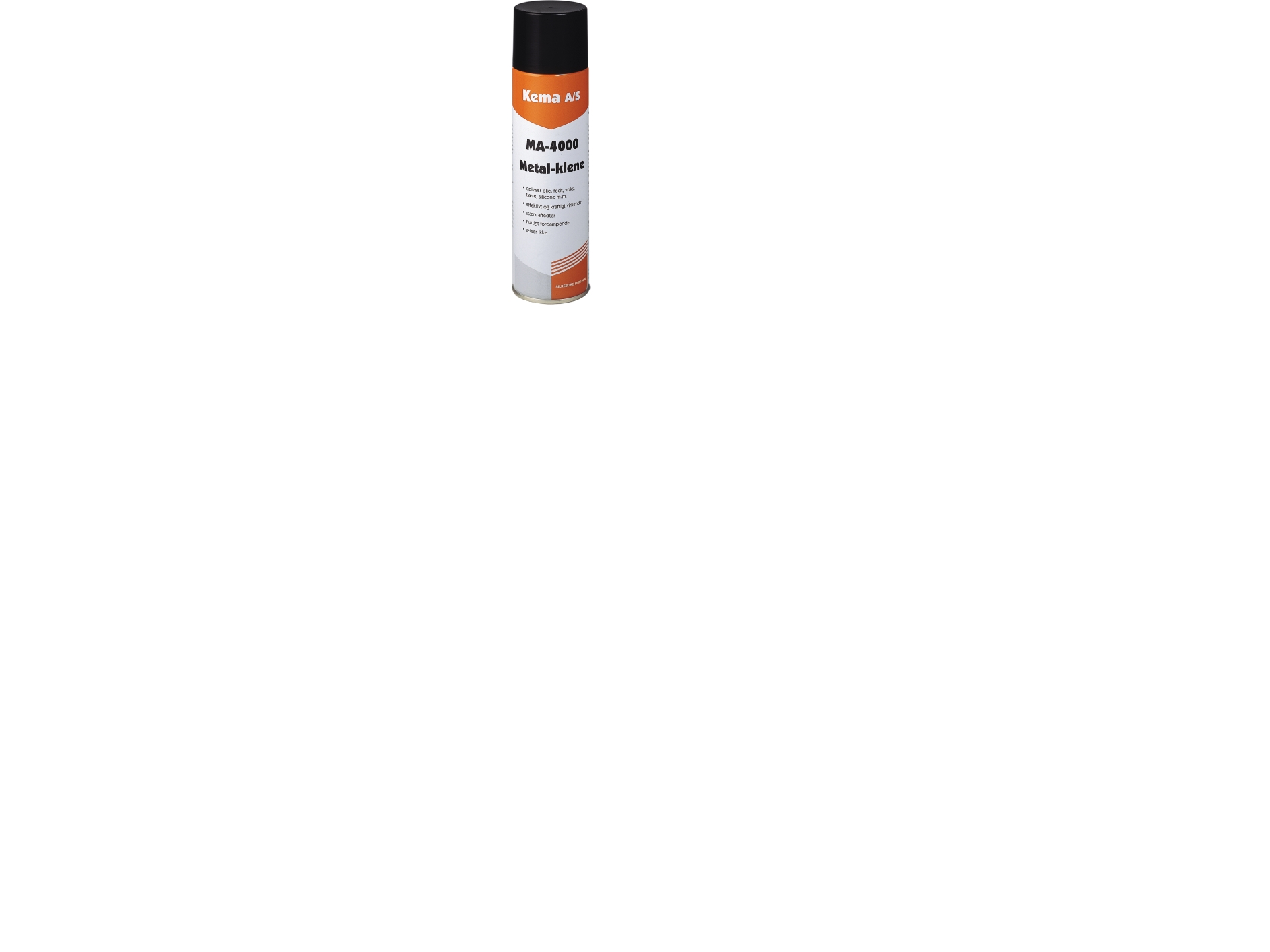 KEMA Metalklene MA-4000 500ml spray kraftig industriel affedter oplrser olie, voks, tjcre silicone, fernisser og harpikser