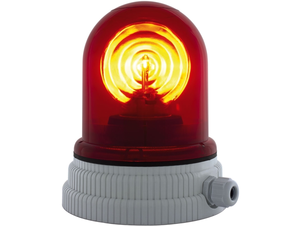 ANDERSSONS AGENTUR Roterende lampe, Type 200R.240, 240V AC/DC, RØD, H1 55W, IP55