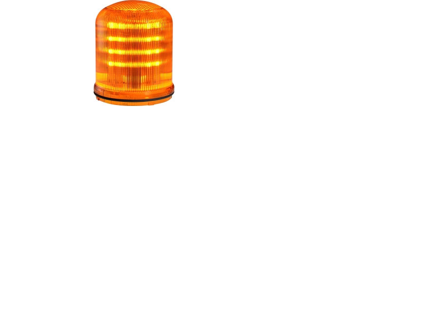 ANDERSSONS AGENTUR M-Line, Multi lampe FLR orange med roterende, blink og fast lys.Tilslutninger Lav Base 12/24VAC/DC, Dyb Base m/trafo 90-240v, IP65