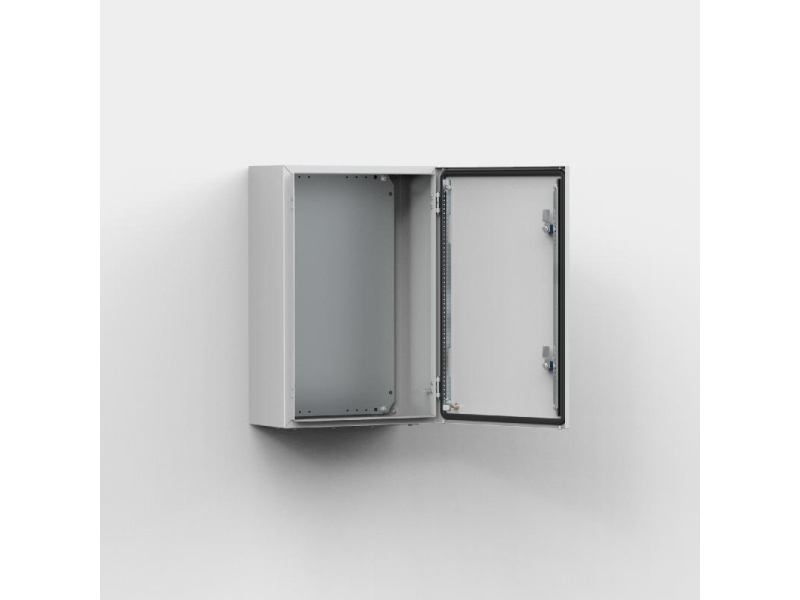 NVENT HOFFMAN Vægskab, 800x800x210, Skab 1-dørs, med montageplade, lakeret stål, IP66