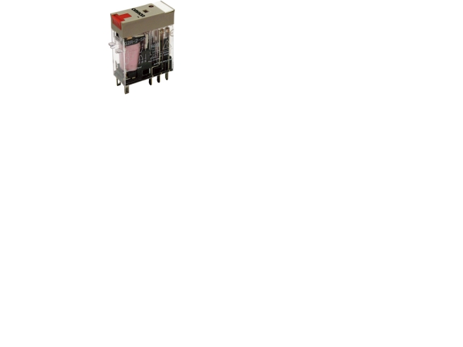 Relæ plug-in 8-polet DPDT 5A mech & LED-indikatorer låsbar testknap label facilitet G2R-2-SNI 230AC(