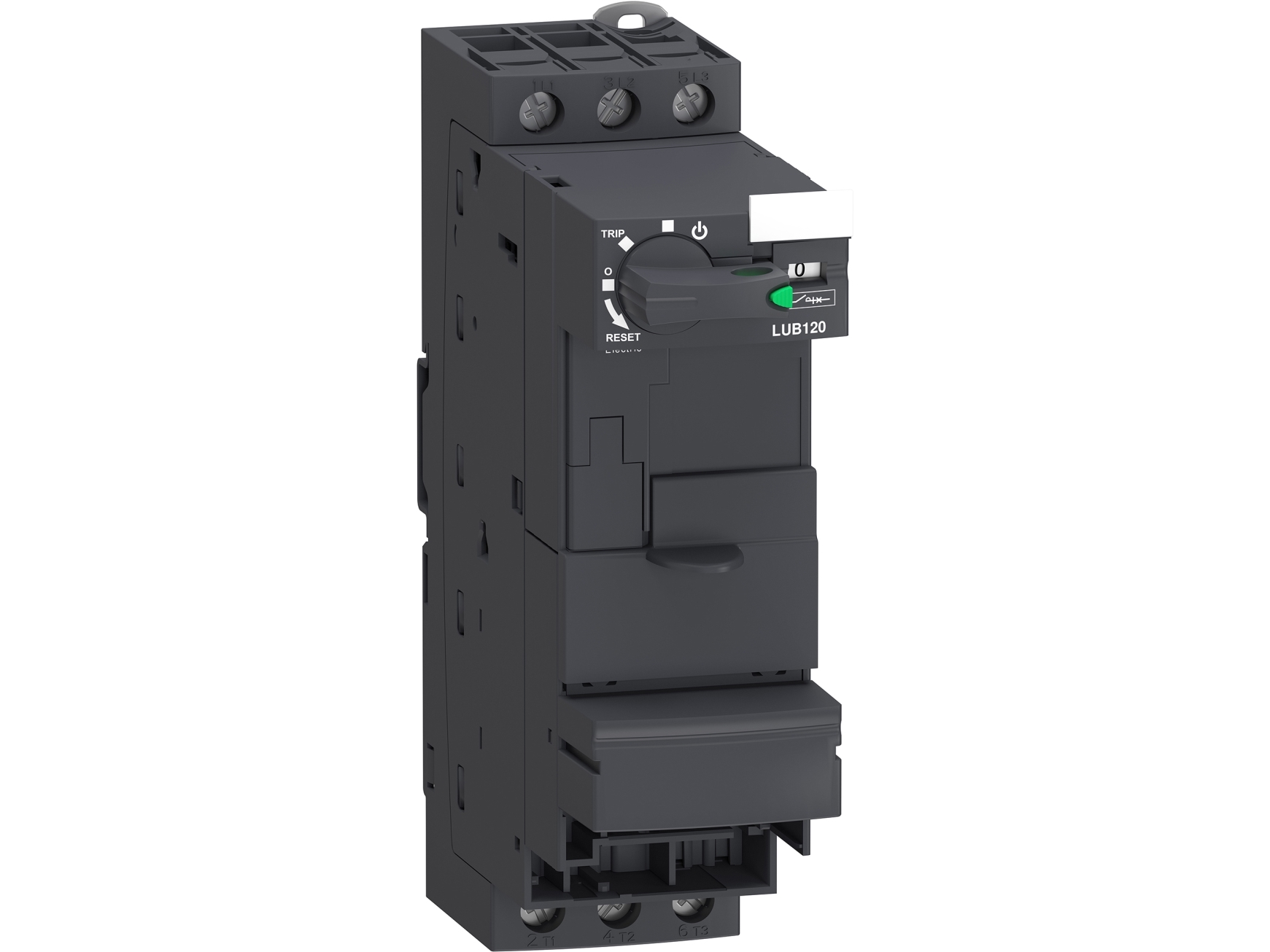SCHNEIDER ELECTRIC TeSys motorstarter modul U, grundmodul 12A 3polet + 1NO + 1NC -Adskiller og kontaktor. Uden klemmer