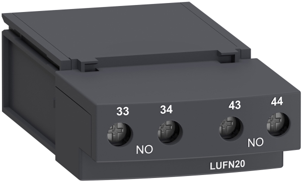 SCHNEIDER ELECTRIC Hjælpekontakt 2NO (33-34  43-44) Viser status på hovedkontaktsæt, for TeSys motorstarter modul U