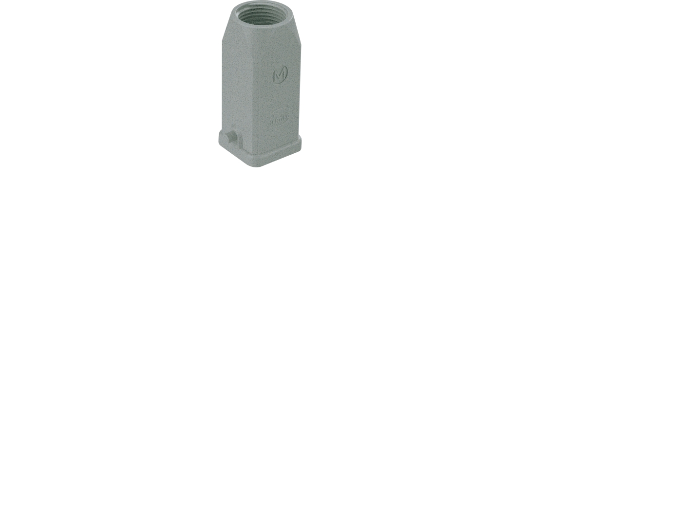 HART T-koblingshus M20 19200031440 med lige kabeludgang HAN 3A