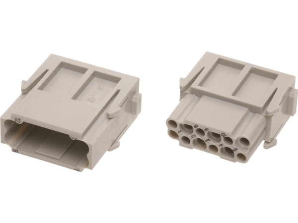 HARTING HAN DD modul 6B, 10B, 16B, 24B for 12 crimpbøsninger maks 2,5mm², hun del - (2 stk.)