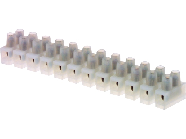 Klemrække 12x6 mm² med trådbeskytter Polyamid, transparent halogenfri