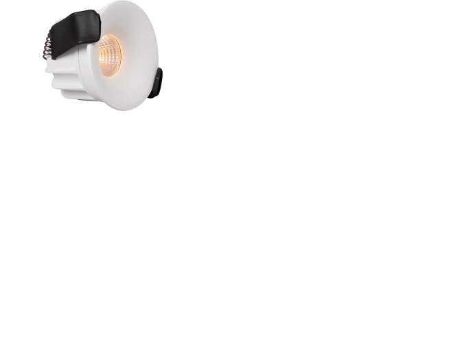 LED-downlight Optic Deep XS Hvid 2700K, 230lm, Ra>95, 45° spredning, 4W, IP44. Fasedæmpbar 230V-driver
