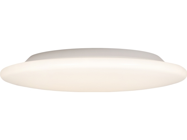 LED-Plafond Moon Slim 320, 3000 K eller 4000 K via DIP-switch. 1700 lm, Ra80, 3SDCM, 17 W, IP44, 230 V. For-/bagkantsdæmpning