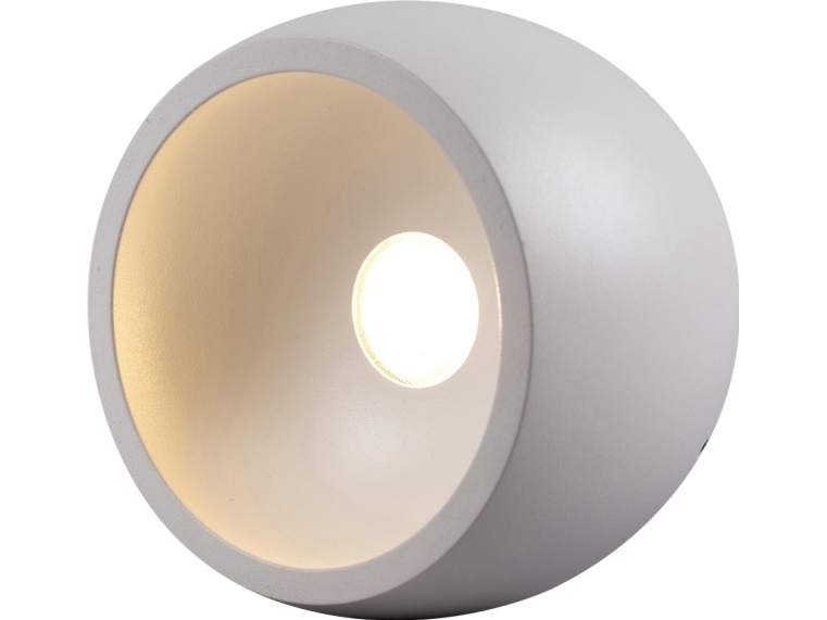 Påbygget downlight Globe G2 PÅBYG Hvid 3000K, 680lm, Ra>90, 36° spredning, 8W, IP20. Indbygget fasedæmpbar driver