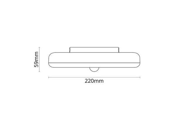 Vg-/loftarmatur ETNE, 3000K, 11W, 790 lumen, PIR sensor, hvid