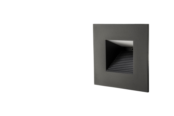 Veggarmatur Capella Isosafe LED 2W 830, 60 lumen, sort