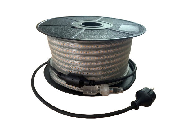 LIT230 SNAP STRIPS IP67 230V 3000K 50M med Snap-tilkobling og med 2m. tilslutning