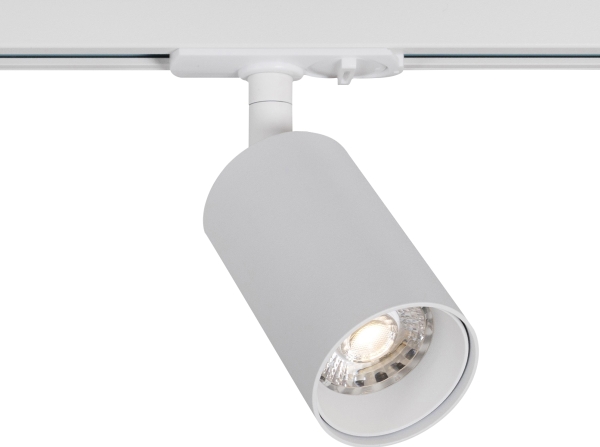 Spotlight Focus Track GU10 1-faset hvid, vipbar 90°, roterbar 350°, 1-faset(litetrac, Square) adapter, IP20.