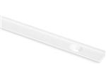 Aluminiumprofil Art Slim 2m, hvidlakeret montageprofil med lav indbygningshøjde til belysning inde og ude. Suppler med låg.