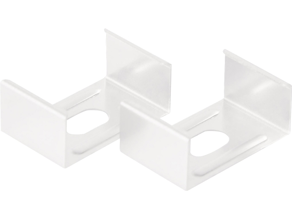 Beslag Art Hvid 2 stk., passer til aluminiumsprofilerne Art Low og Art High i hvid udgave.