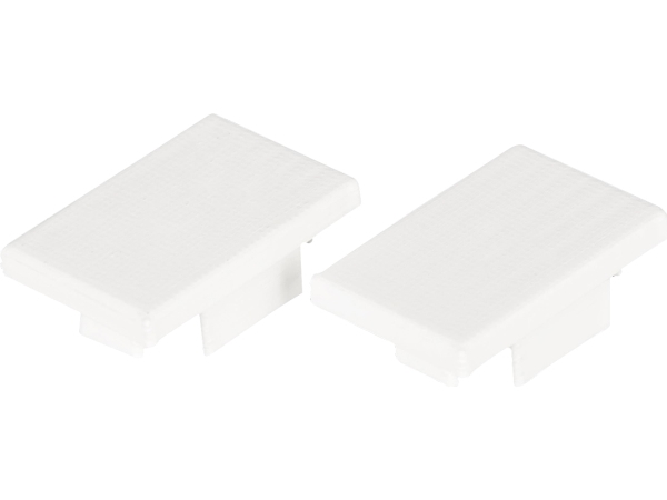 Endestykke Art Low Hvid 2 stk., til E-7504022 Profil Art Low 2m Hvid PROFESSIONEL