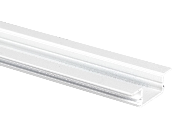 Aluminiumsprofil Art Thin 2 m, hvidlakeret lavt (8 mm) U-profil til belysning inde og ude. Tilbehør låg Art.
