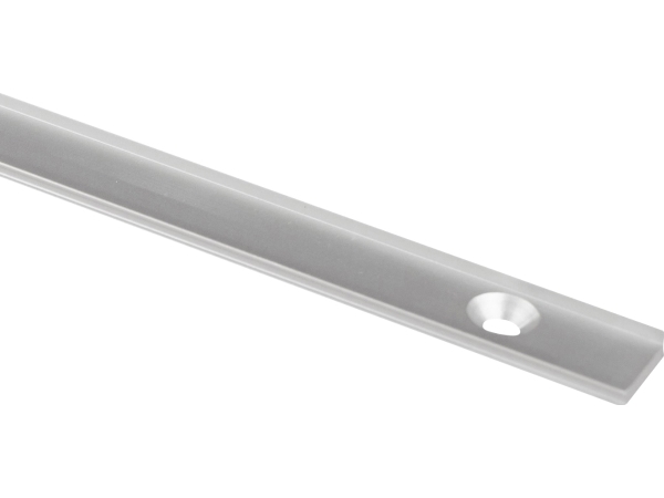 Aluminiumprofil Art Slim 2m, anodiseret montageprofil med lav indbygningshøjde til belysning inde og ude. Suppler med låg.