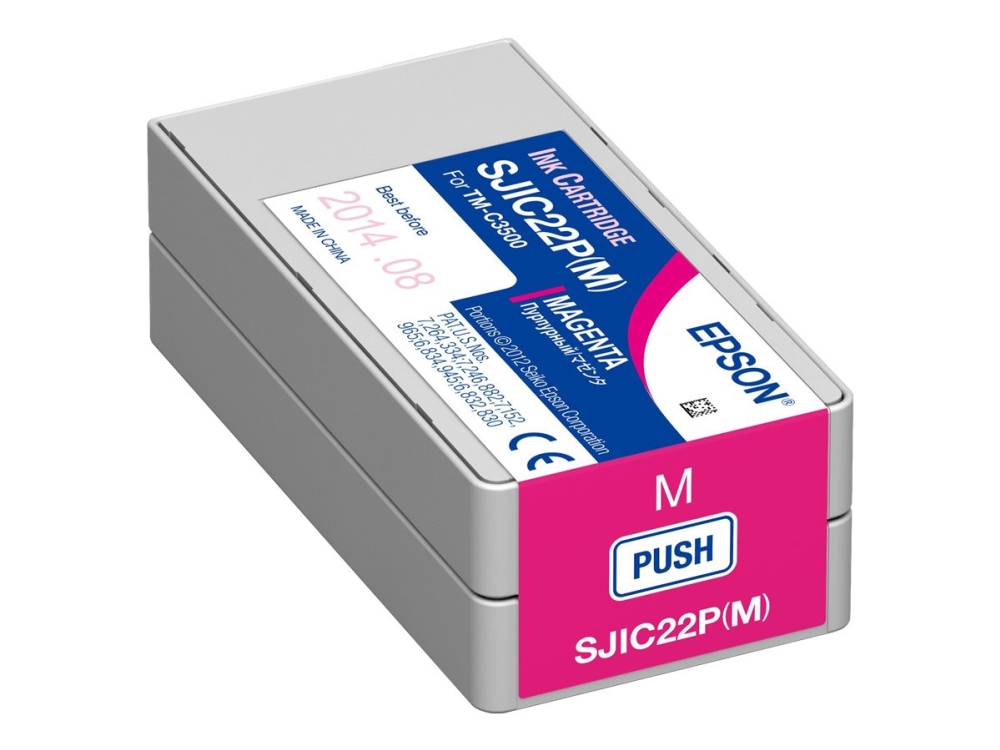 Epson Sjic22p(M): Ink Cartridge For Colorworks C3500 (Magenta)