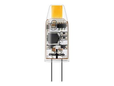 Philips - Halogenpære / LED-pære - form: kapsel - matteret finish - G4 - 1 W (tilsvarende 10 W) - klasse F - varmt hvidt lys - 2700 K - klar (pakke med 2)