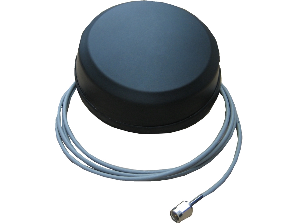 PROFORT Antenne, GSM, DISC, selvklæbende bagside, med SMA-stik og 2½m kabel, Horisontal montering. Virker til 2G, 3G og 4G netværk.