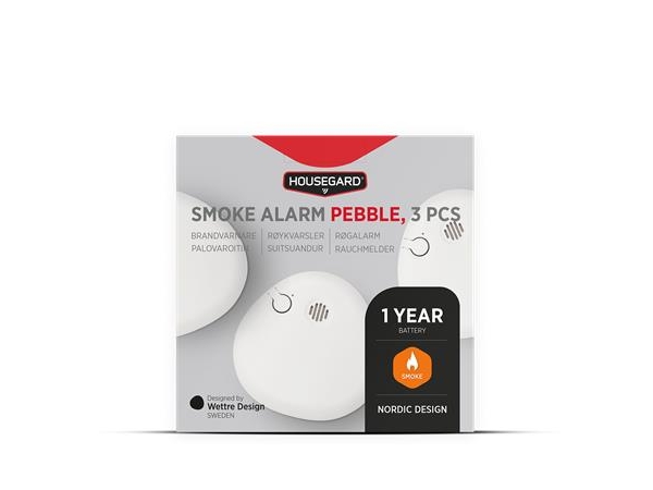 Optical Smoke Alarm Pebble, Sa700, 3-Pack