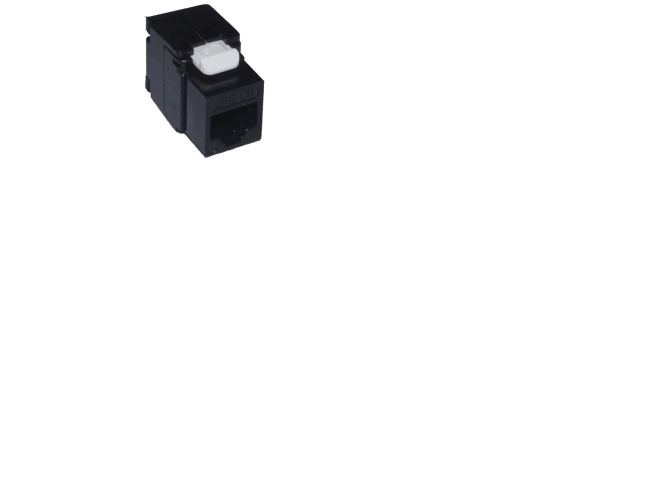 INFRALAN Konnektor kat 6 UTP keystone, tool-less, pakke med 100 stk., farve: sort - (100 stk.)