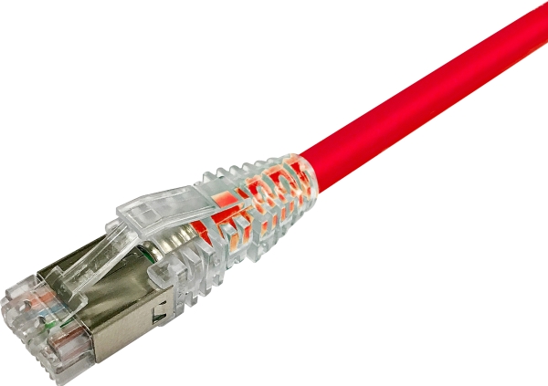 NETCONNECT Patchkabel kat 6A S/FTP PiMF, længde: 1,75 m farve: rød med LSZH kappe