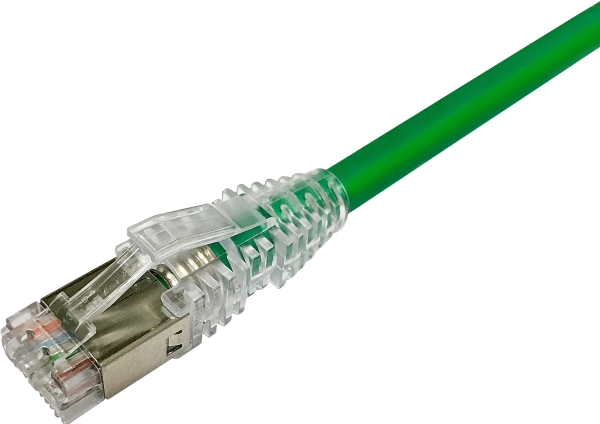NETCONNECT Patchkabel kat 6A S/FTP PiMF, længde: 2,0 m farve: grøn med LSZH kappe