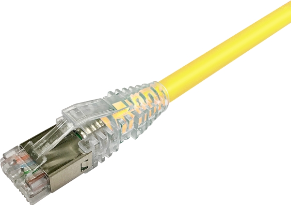 NETCONNECT Patchkabel kat 6A S/FTP PiMF, længde: 15,0 m farve: gul med LSZH kappe