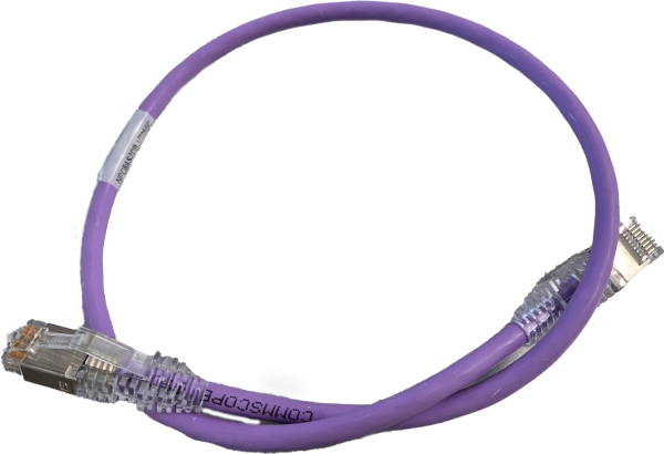 NETCONNECT Patchkabel kat 6A S/FTP PiMF, længde: 0,5 m farve: violet med LSZH kappe