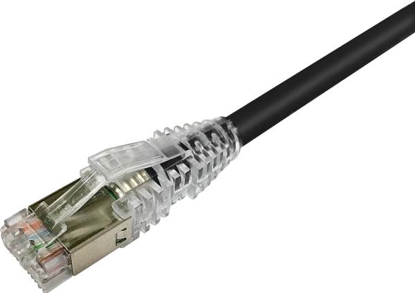 NETCONNECT Patchkabel kat 6A S/FTP PiMF, længde: 3,0 m farve: sort med LSZH kappe