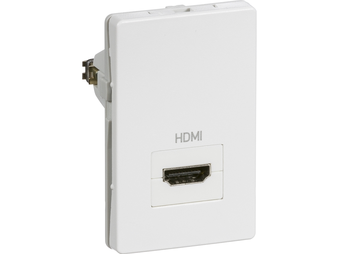 LK FUGA - 1 stk HDMI udtag hun-konnektor, 1 modul, hvid