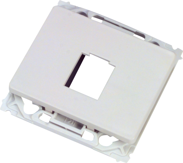 LK OPUS 66, Dataudtag til 1 stk. keystone konnektor (f.eks. Modular 8P8C/RJ45), 1 modul, hvid - Lauritz Knudsen