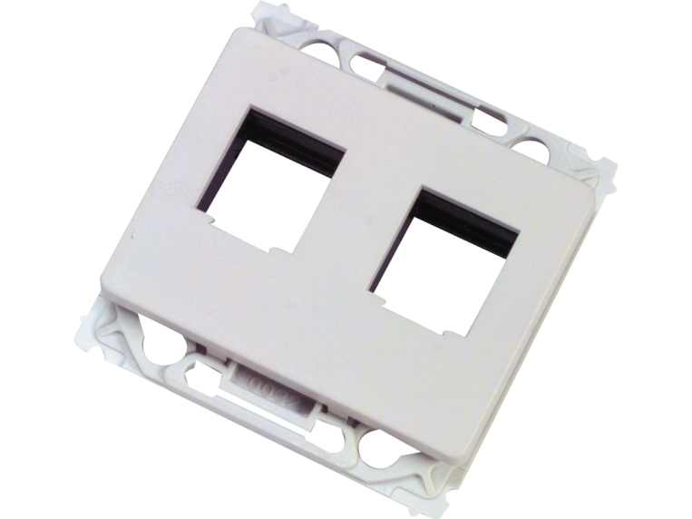 LK OPUS 66, Dataudtag til 1-2 stk. keystone konnektorer (f.eks. Modular 8P8C/RJ45), 1 modul, hvid - Lauritz Knudsen