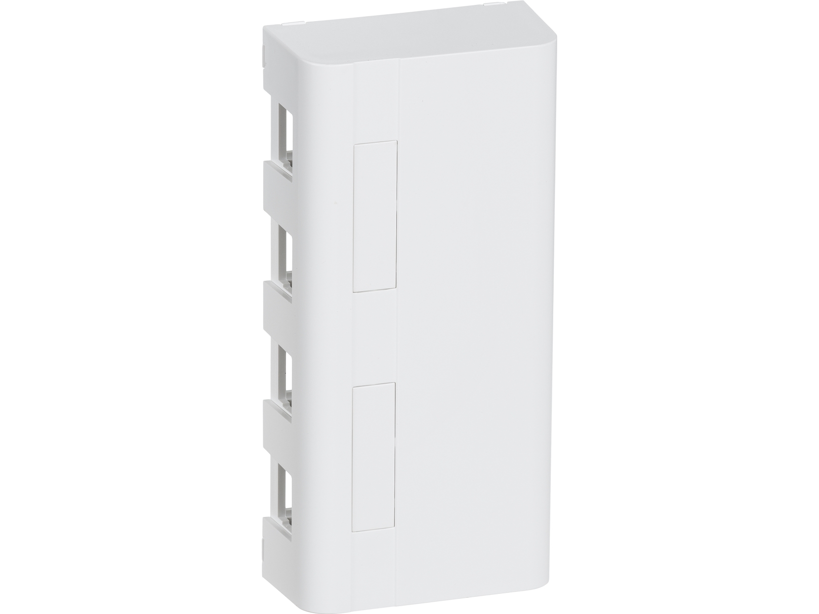 LK FUGA - Softline underlag med indbygget dataudtag til 1-4 stk. Actassi konnektorer, 2 modul, hvid