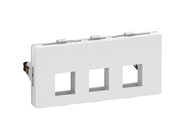 LK FUGA - Dataudtag til 1-3 stk. keystone konnektorer, large keystone port (ca. 20,5 x 14,8 mm), 2 modul, hvid