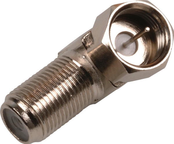 DKT Antennestik, F-konnektor adapter F-han til F-hun vinkel