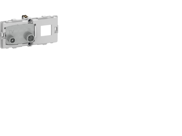 LK FUGA - Antenne/dataudtags slutdse til TV, FM radio og Actassi RJ45 konnektor el.lign. (TD301), 2 modul, uden afdkning/tangent