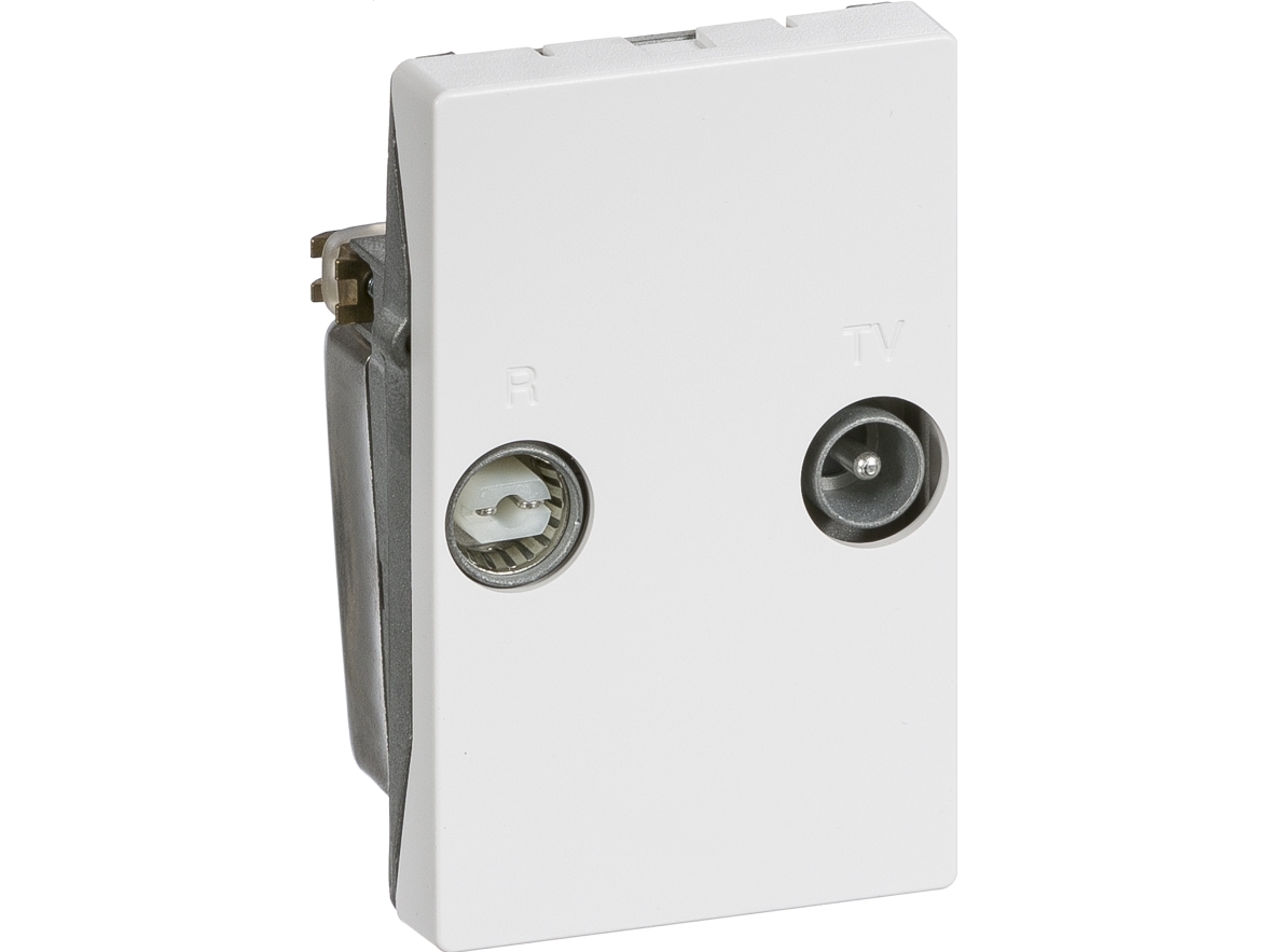 LK FUGA - Antenneudtags sljfedse til TV og FM radio (TD263E), 1 modul, hvid