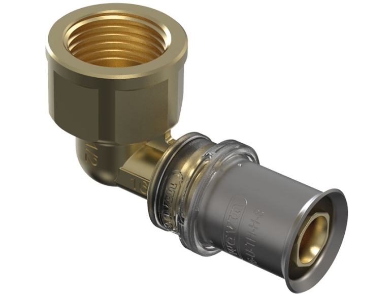 Wavin Tigris M5 vinkel med muffe 20 mm x 1/2''. DZR messing. Til U, UP, H, B , TH bakker