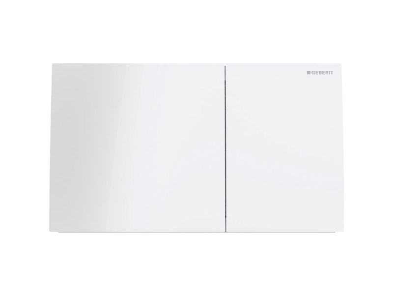 Geberit Sigma70 betjeningsplade til dobbeltskyl, square: Hvid, B=25cm