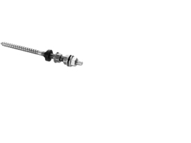 JUAL FixNordic - Ansatsskrue / stokskrue til træ, M10 x 200mm , sekskant SW7, med EPDM-tætning og 3 låsemøtriker