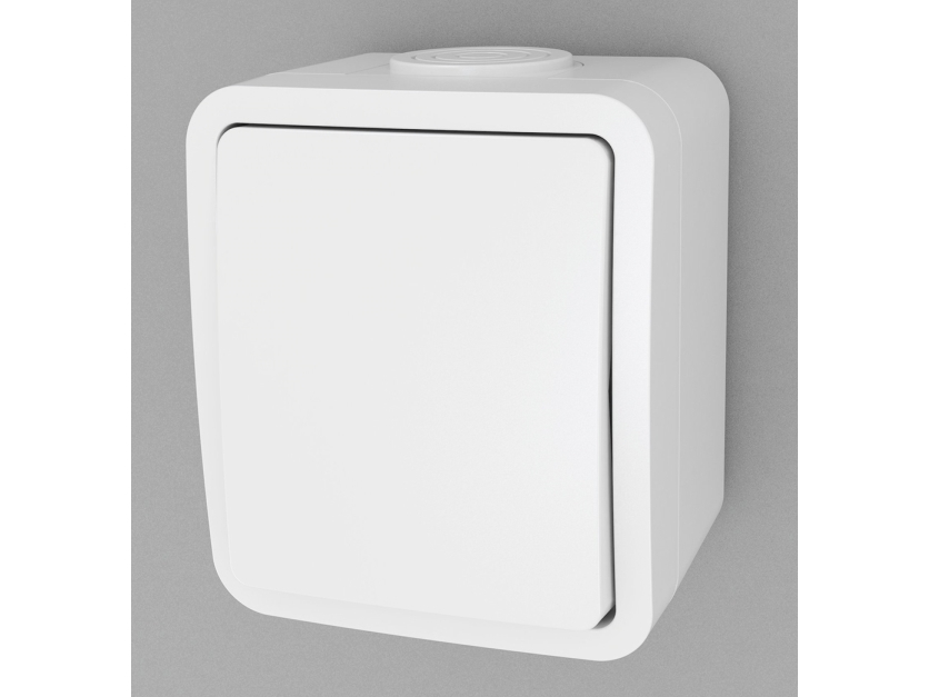 Afbryder 10A IP54 hvid